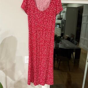 Old Navy Red Floral Maxi Dress sz. M Tall